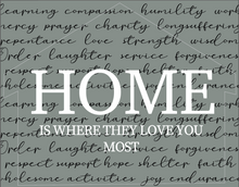 Load image into Gallery viewer, HOME is where they love you most -Fam2012