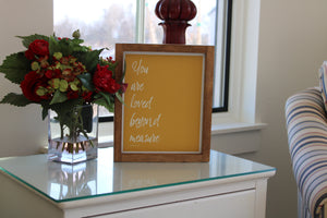 Brown/White Frame LOVED/GOD