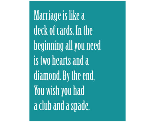 LM1020 - Marriage Is Deck of Cards